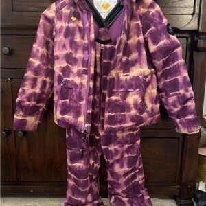 Obermeyer Purple and Yellow Kids Jacket & Coat